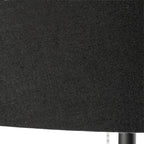 Lucande Efalia floor lamp, black and gold, fabric, reading spotlight