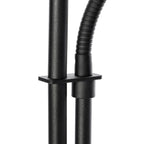 Lucande Efalia floor lamp, black and white, fabric, reading spotlight