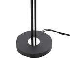 Lucande Efalia floor lamp, black and white, fabric, reading spotlight