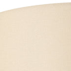 Lucande Zinia floor lamp, nickel/white, shelf, USB
