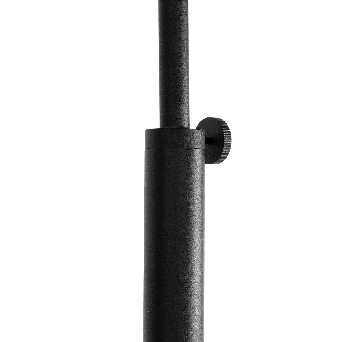 Lucande Solenne arc lamp, black, marble base, metal