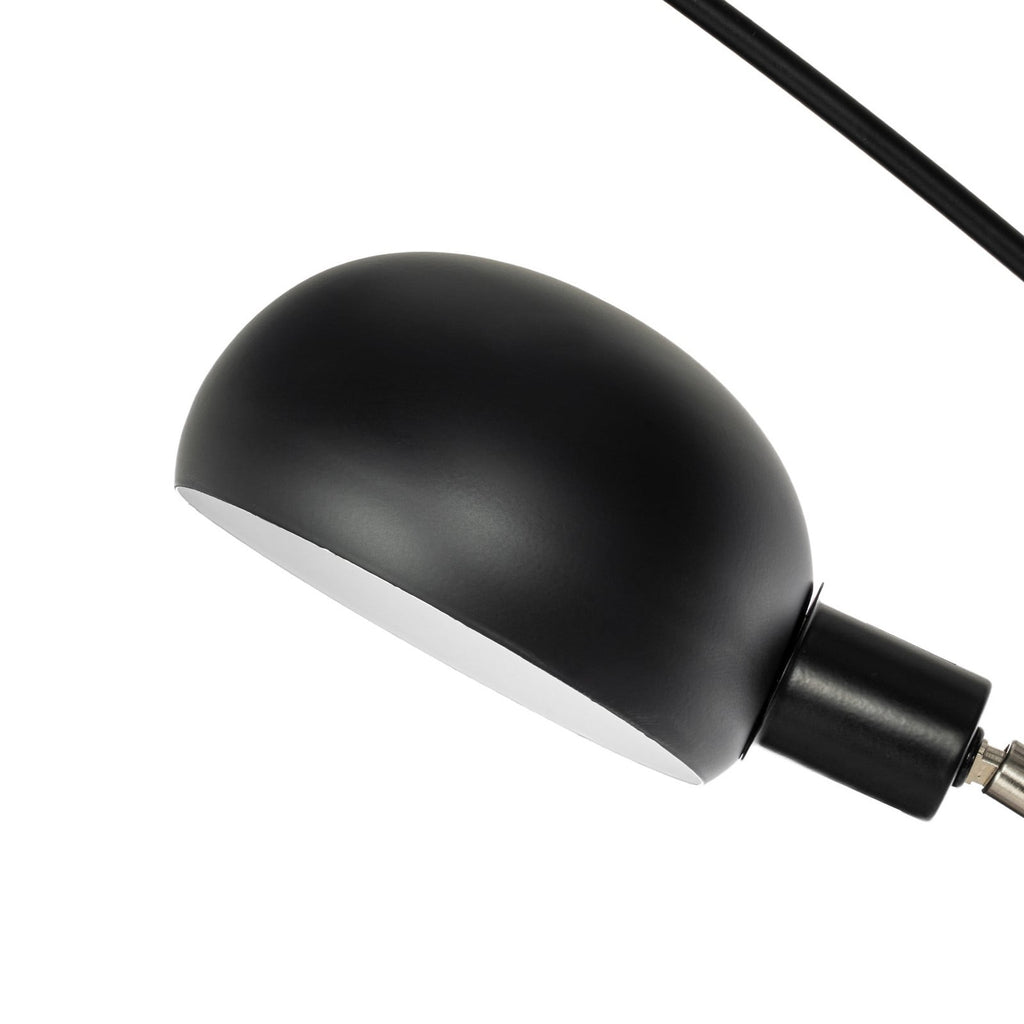 Lucande Jewa floor lamp, black, metal, 5-bulb