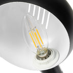Lucande Jewa floor lamp, black, metal, 5-bulb