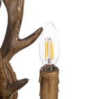Lucande Fibi wall light, brown, 2-bulb, antler
