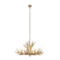 Lucande Tejask pendant light, Ø 38.78 in, 6-bulb, antler