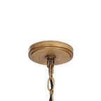 Lucande Tejask pendant light, Ø 38.78 in, 6-bulb, antler