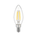 Lucande candle LED bulb, E12 4.5W, clear, 520 lm, 2,700 K, dimmable.