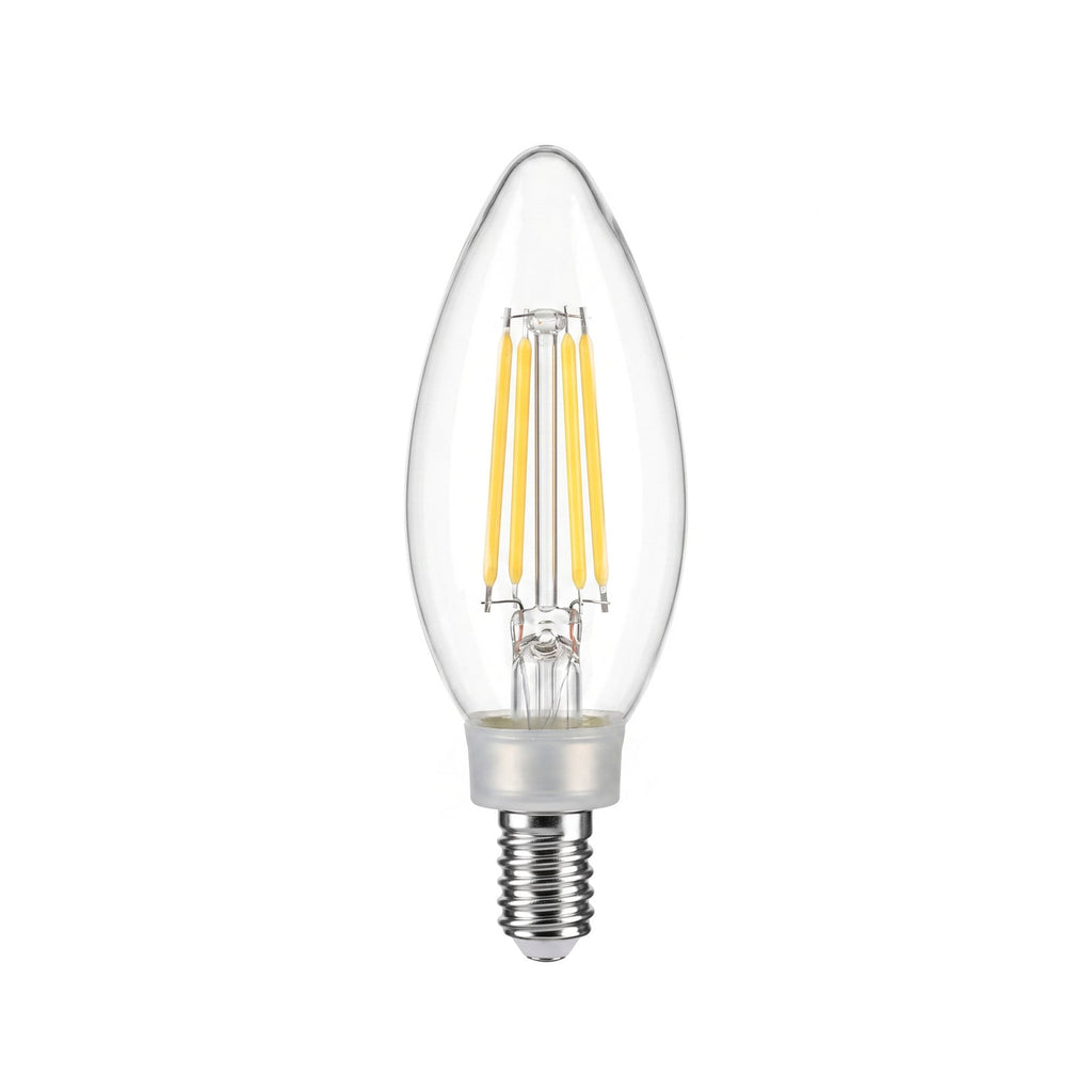 LED Candle Bulb, 4.5W, Clear, 520 lm, Dimmable