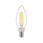 LED Candle Bulb, 4.5W, Clear, 520 lm, Dimmable