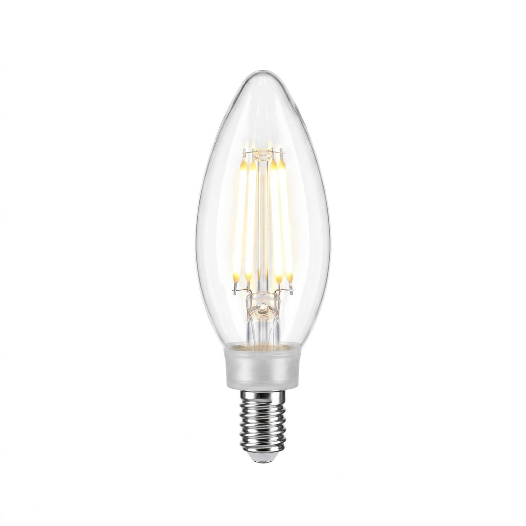 LED Candle Bulb, 4.5W, Clear, 520 lm, Dimmable
