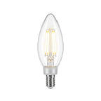 LED Candle Bulb, 4.5W, Clear, 520 lm, Dimmable