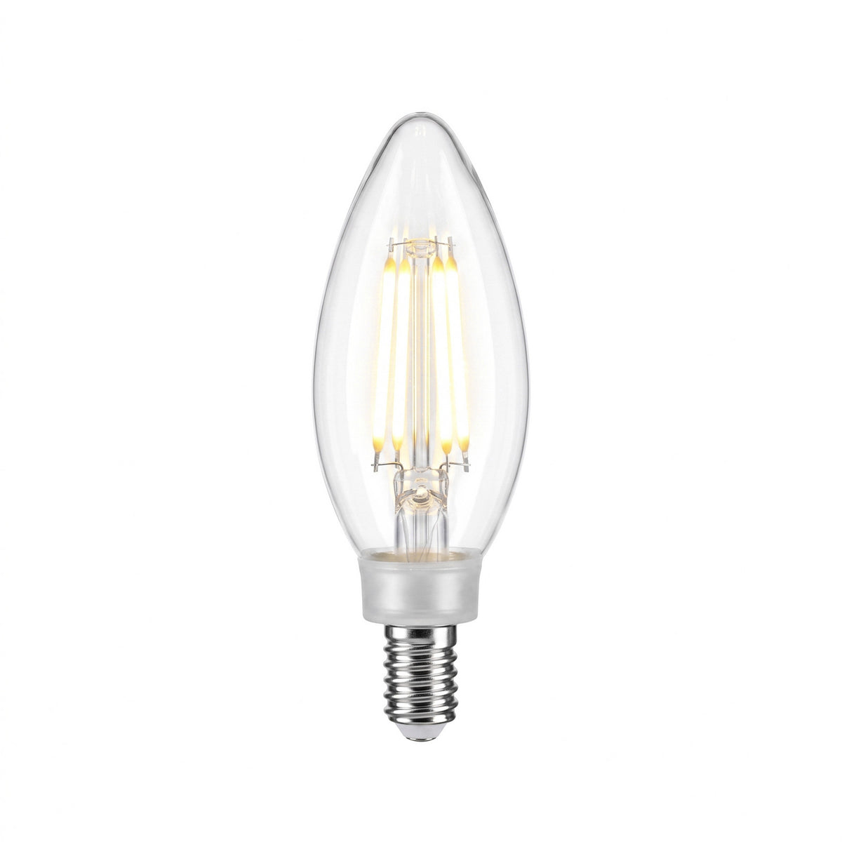 LED Candle Bulb, 4.5W, Clear, 520 lm, Dimmable