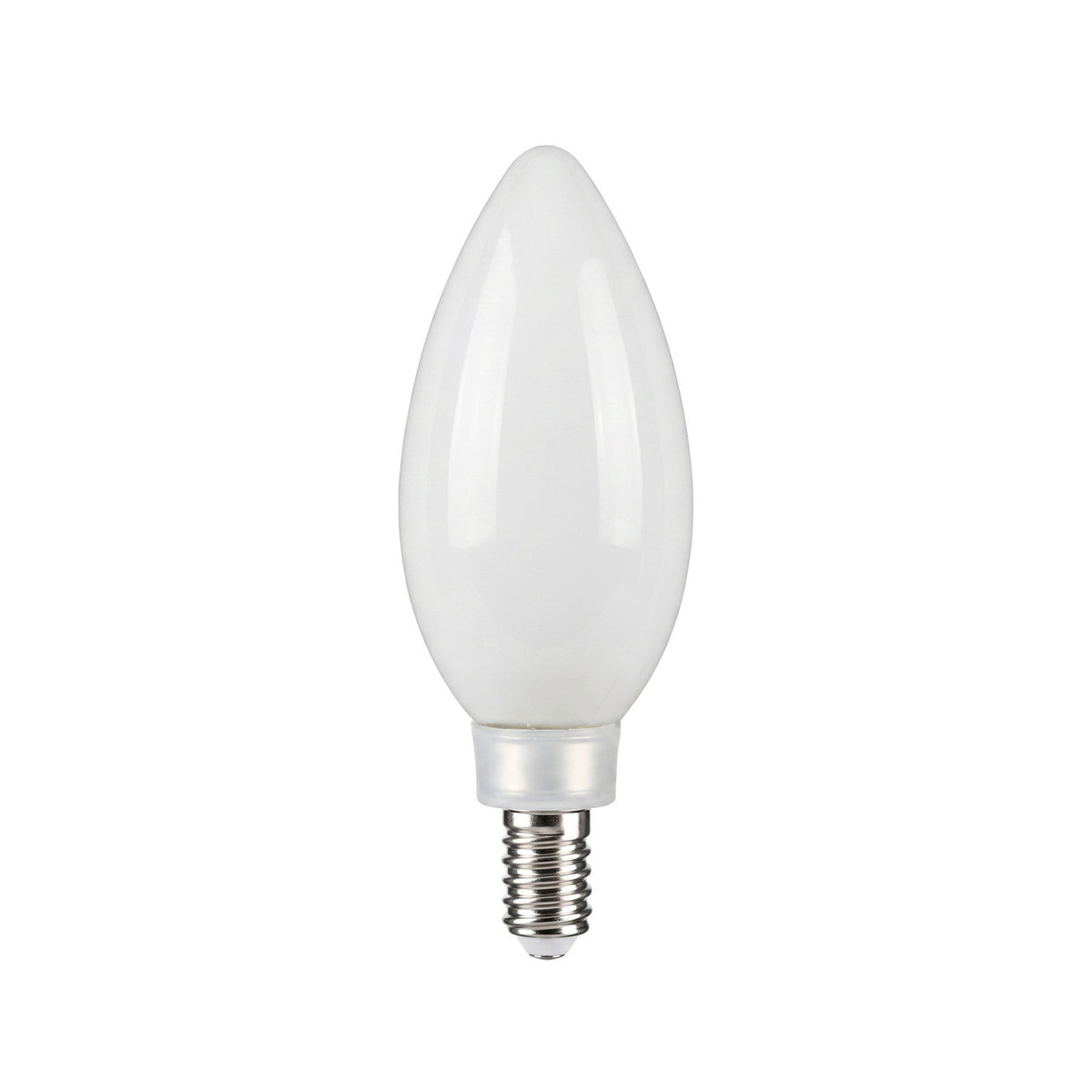 Lucande candle LED bulb, E12 4W, opal, 440 lm, 2,700 K, dimmable.