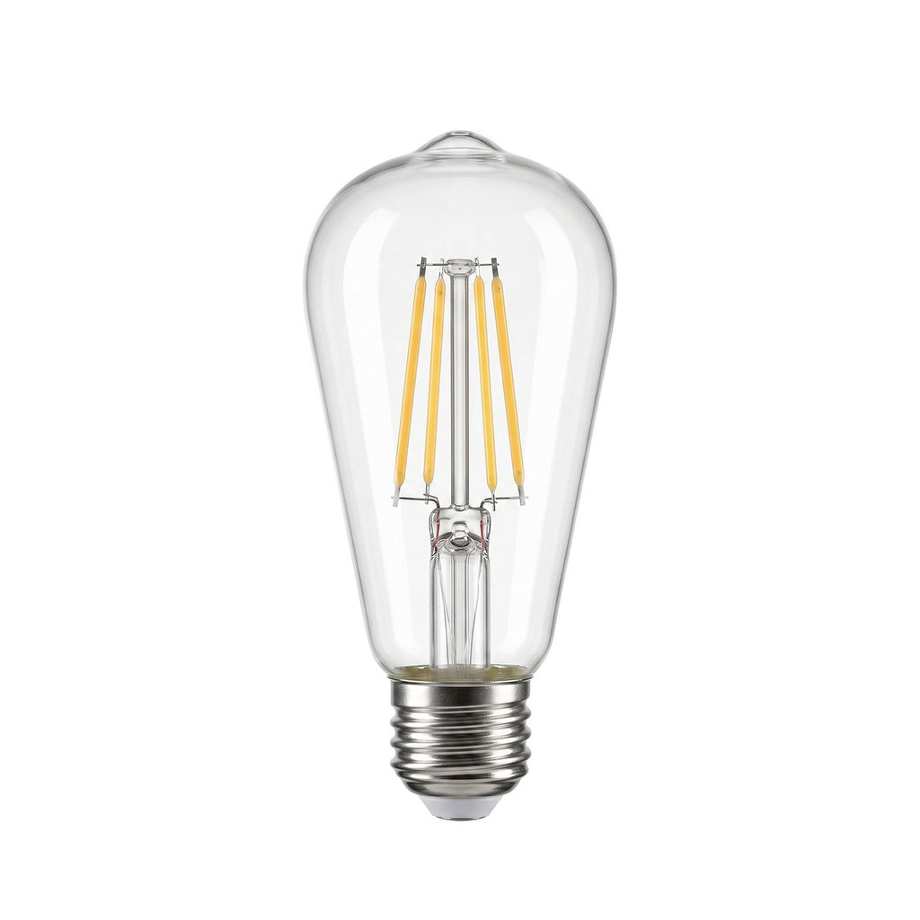 Lucande rustic LED bulb, E26 6.5W, clear, 810 lm, 2,700 K, dimmable.