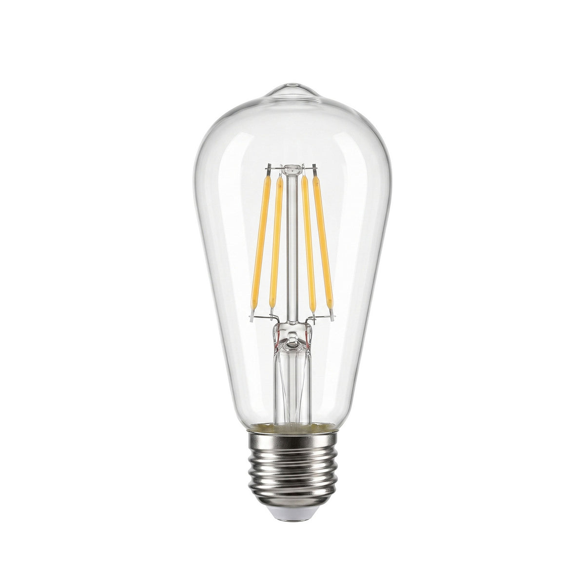 Lucande rustic LED bulb, E26 6.5W, clear, 810 lm, 2,700 K, dimmable.