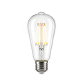 Lucande rustic LED bulb, E26 6.5W, clear, 810 lm, 2,700 K, dimmable.