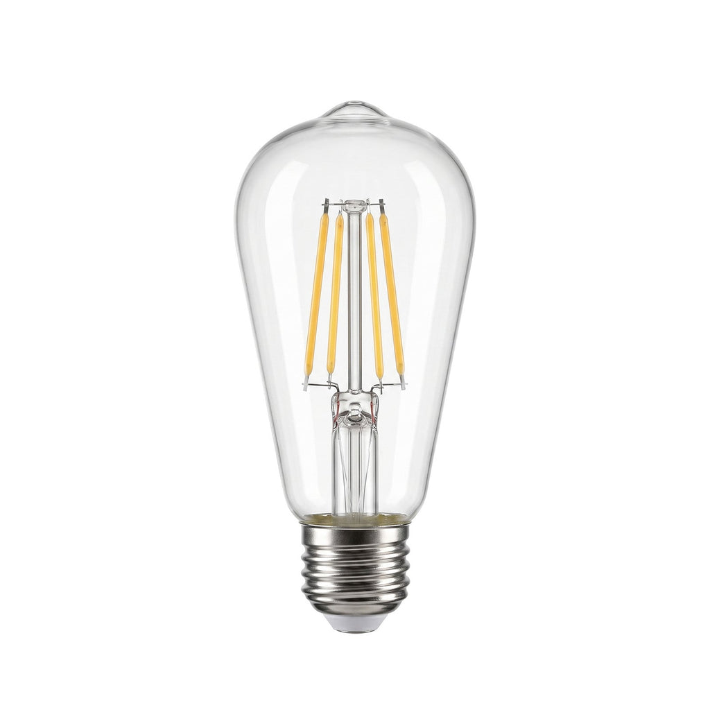 Rustika LED Bulb, 6.5W, Clear, 810 lm, Dimmable
