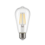 Rustika LED Bulb, 6.5W, Clear, 810 lm, Dimmable