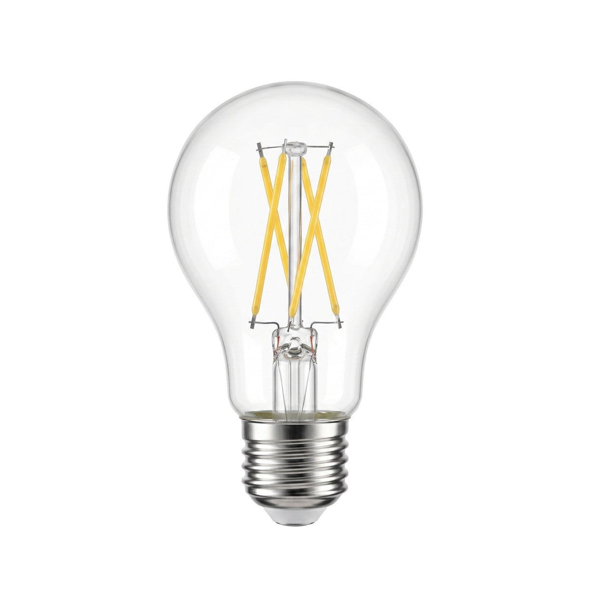Lucande filament LED bulb, E26 6.5W, clear, 810 lm, 2,700 K, dimmable.