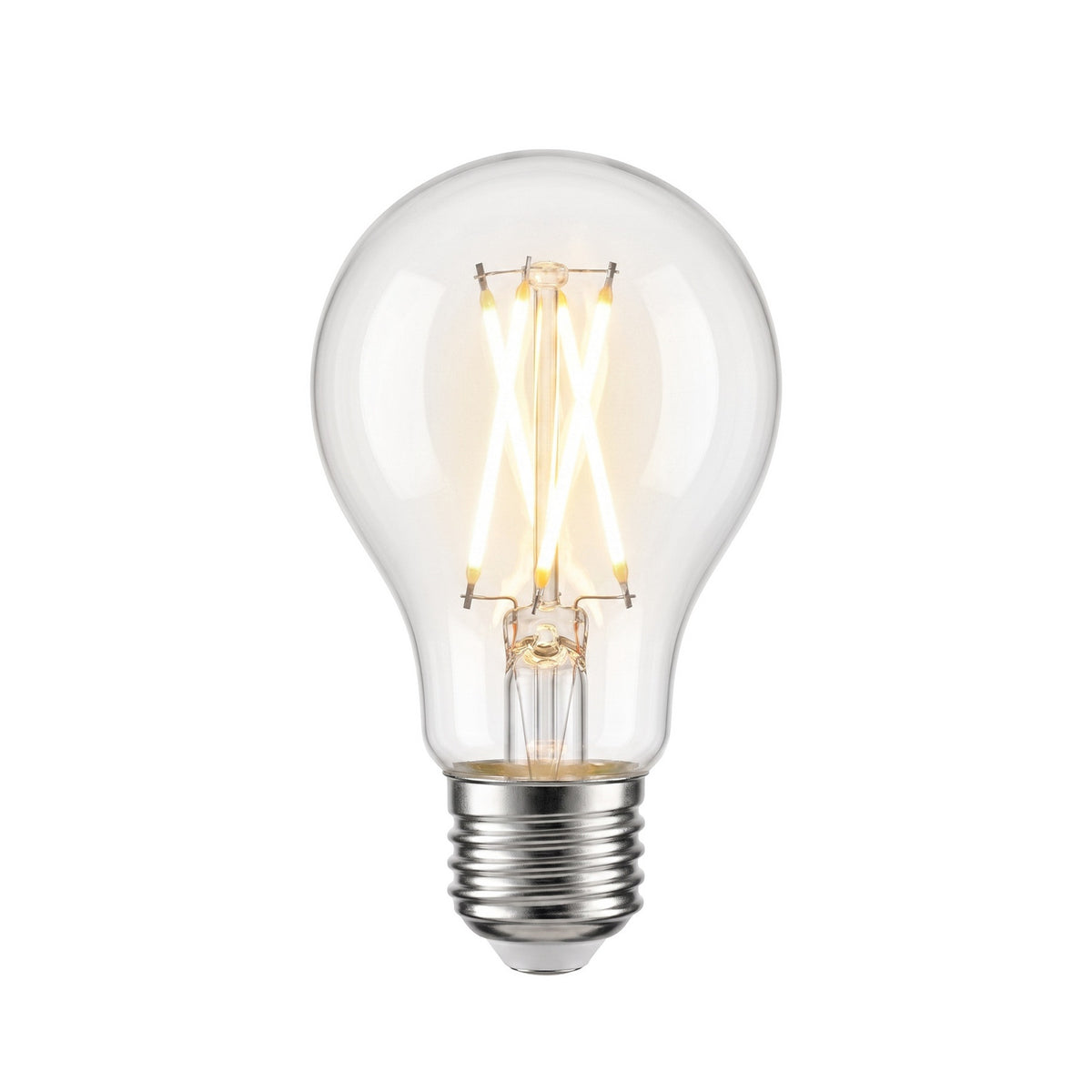 Lucande filament LED bulb, E26 6.5W, clear, 810 lm, 2,700 K, dimmable.