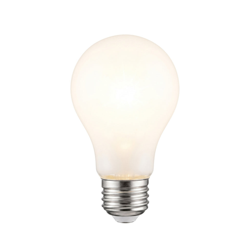 Lucande filament LED bulb, E26 5.4W, opal, 650 lm, 2,700 K, dimmable.