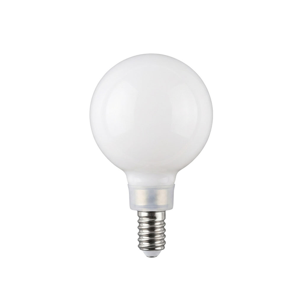 Lucande teardrop LED bulb, E12 4W, opal, 440 lm, 2,700 K, dimmable.