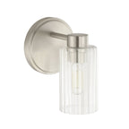 Thesis Bedminster bathroom wall lamp, nickel, 1-bulb, 5-inch metal