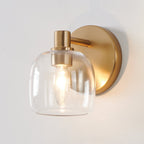 Thesis Valentina bathroom wall lamp, gold, 1-bulb, 5 in, metal