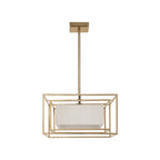 Thesis Abbey hanging light, brass/beige, 18, in metal and cotton