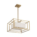 Thesis Abbey hanging light, brass/beige, 18, in metal and cotton