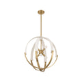 Thesis Abbey hanging light, brass/beige, 23, in metal and cotton