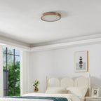 Thesis Argyle LED bathroom ceiling lamp, gold/alabaster white, 16 in