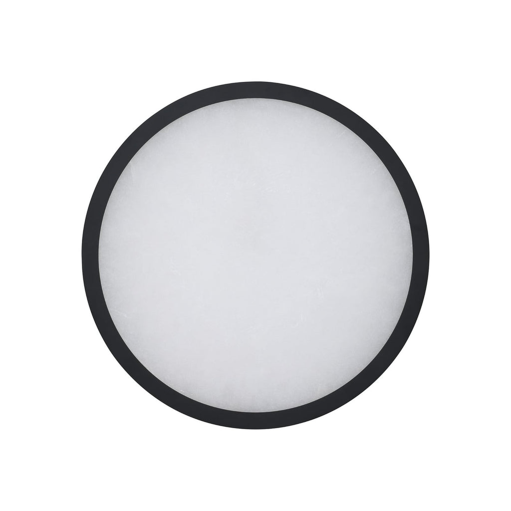 Thesis LED bathroom ceiling lamp, Argyle, black/alabaster white, 16in