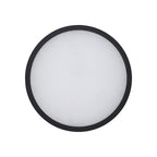 Thesis LED bathroom ceiling lamp, Argyle, black/alabaster white, 16in