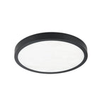 Thesis LED bathroom ceiling lamp, Argyle, black/alabaster white, 16in