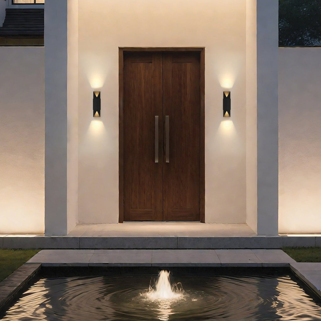 Thesis Brera outdoor wall light, 20 in, black, metal, GU10