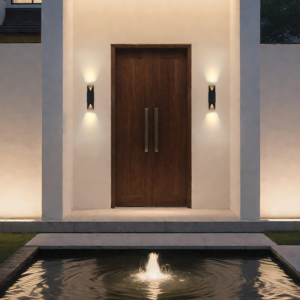 Thesis Brera outdoor wall light, 20 in, black, metal, GU10