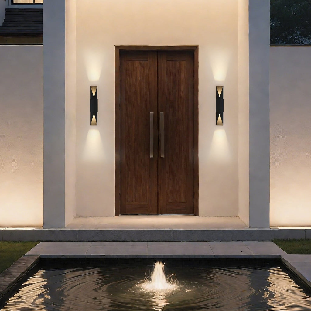 Thesis Brera Outdoor Wall Light, 30 in, black, metal, GU10