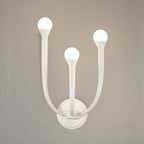 Thesis Dahlia wall light, white, 3-bulb, 18 in, G9