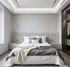 Thesis Dahlia wall light, white, 3-bulb, 18 in, G9