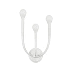 Thesis Dahlia wall light, white, 3-bulb, 18 in, G9