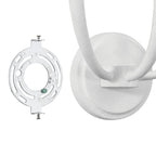 Thesis Dahlia wall light, white, 3-bulb, 18 in, G9