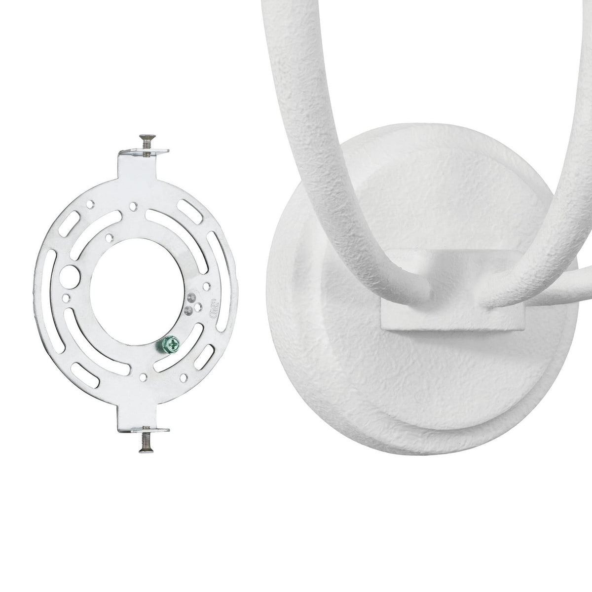 Thesis Dahlia wall light, white, 3-bulb, 18 in, G9
