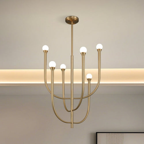 Dahlia 23" Brass Chandelier