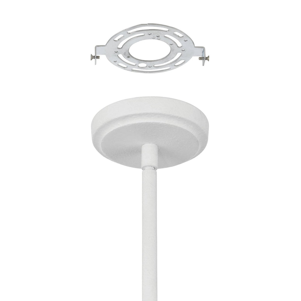 Thesis Dahlia Chandelier, white, 6-bulb, 23 in, G9