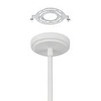 Thesis Dahlia Chandelier, white, 6-bulb, 23 in, G9