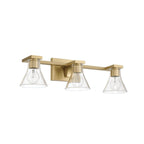 Thesis Gilford bathroom wall lamp, 3-bulb, 24 in, gold-coloured