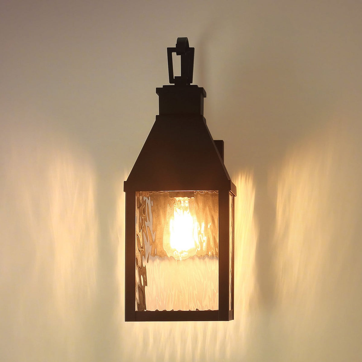 Thesis Glencrest outdoor wall light, matt black, 18 in