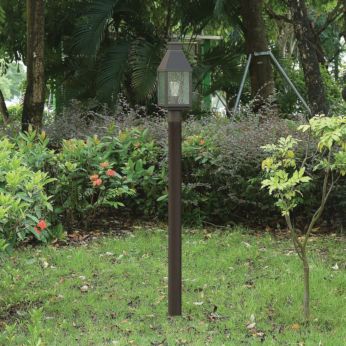 Thesis Glencrest path light, burnished bronze, 20 in, metal