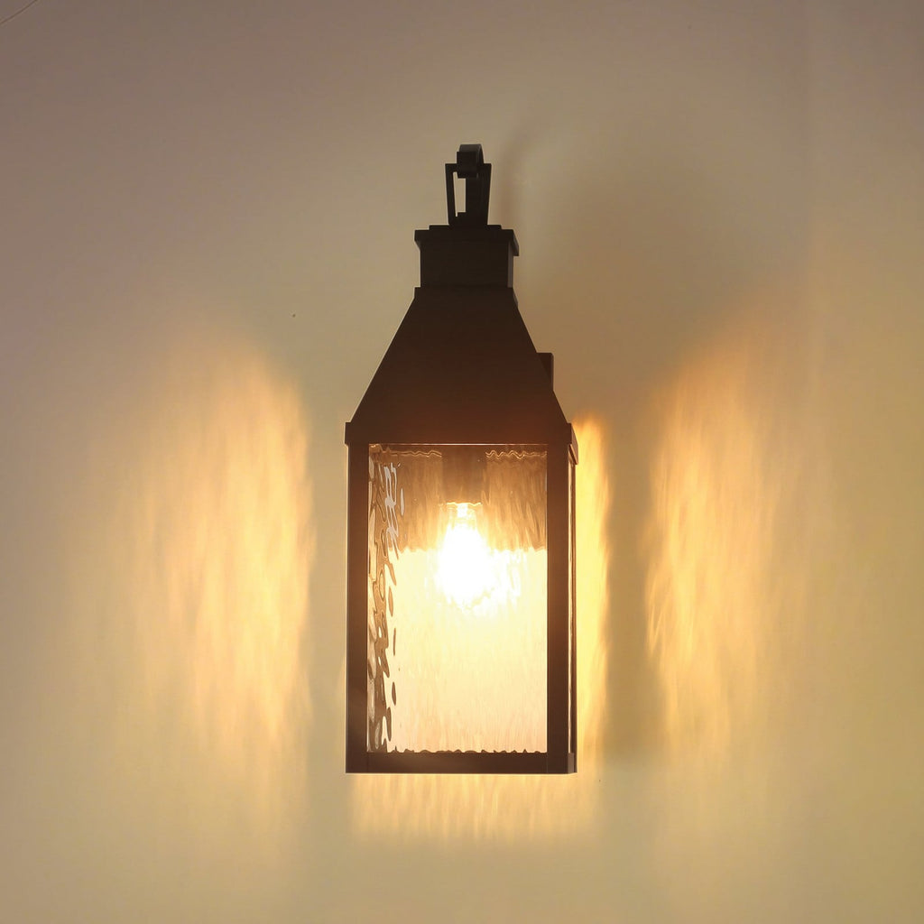 Thesis Glencrest outdoor wall light, matt black, 23 in